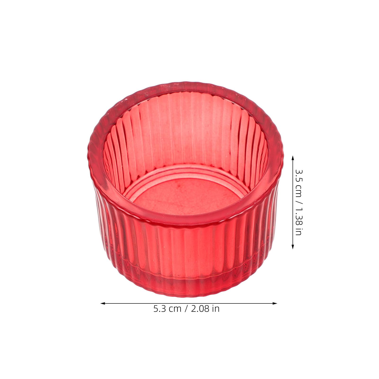 PRETYZOOM 24 Piezas Portavelas Flotantes de Vidrio Rojo para Velas de Té