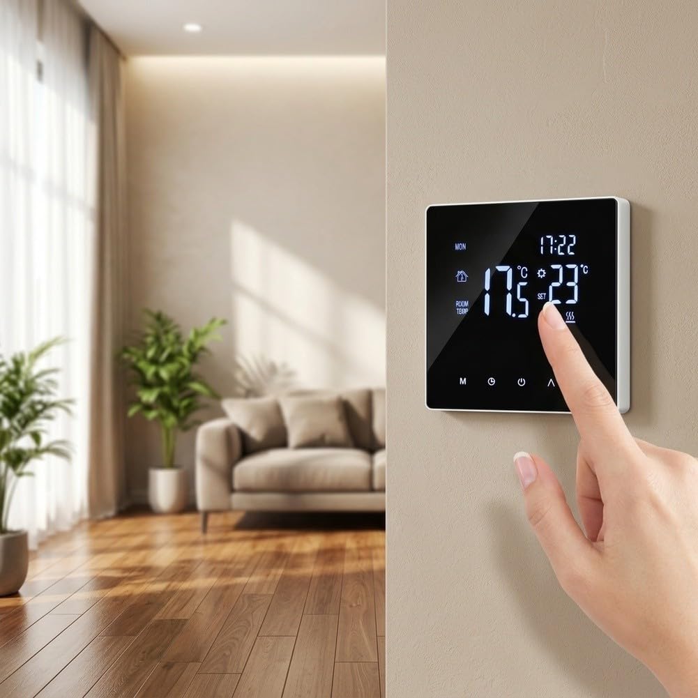 Chauffage au sol programmable 3 A blanc pour personnes âgées
