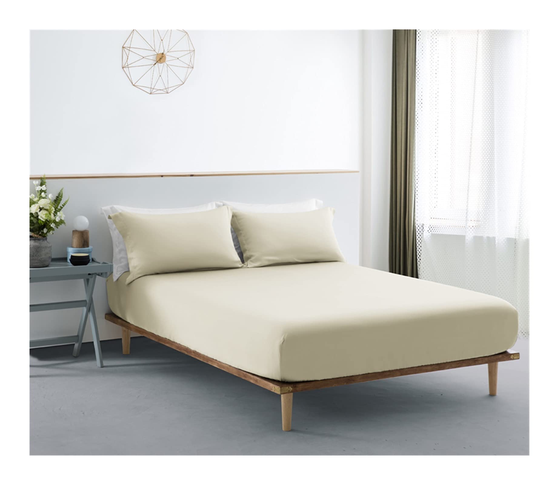 Spannbettlaken 80S Doppelseitig Tencel Lyocell 30cm Tiefe Tasche Luxus Satin Seidig Geschmeidig Atmungsaktiv Für Single Double Twin Full Queen King 1 Stück Ohne Kopfkissenbezug Pflegeleicht