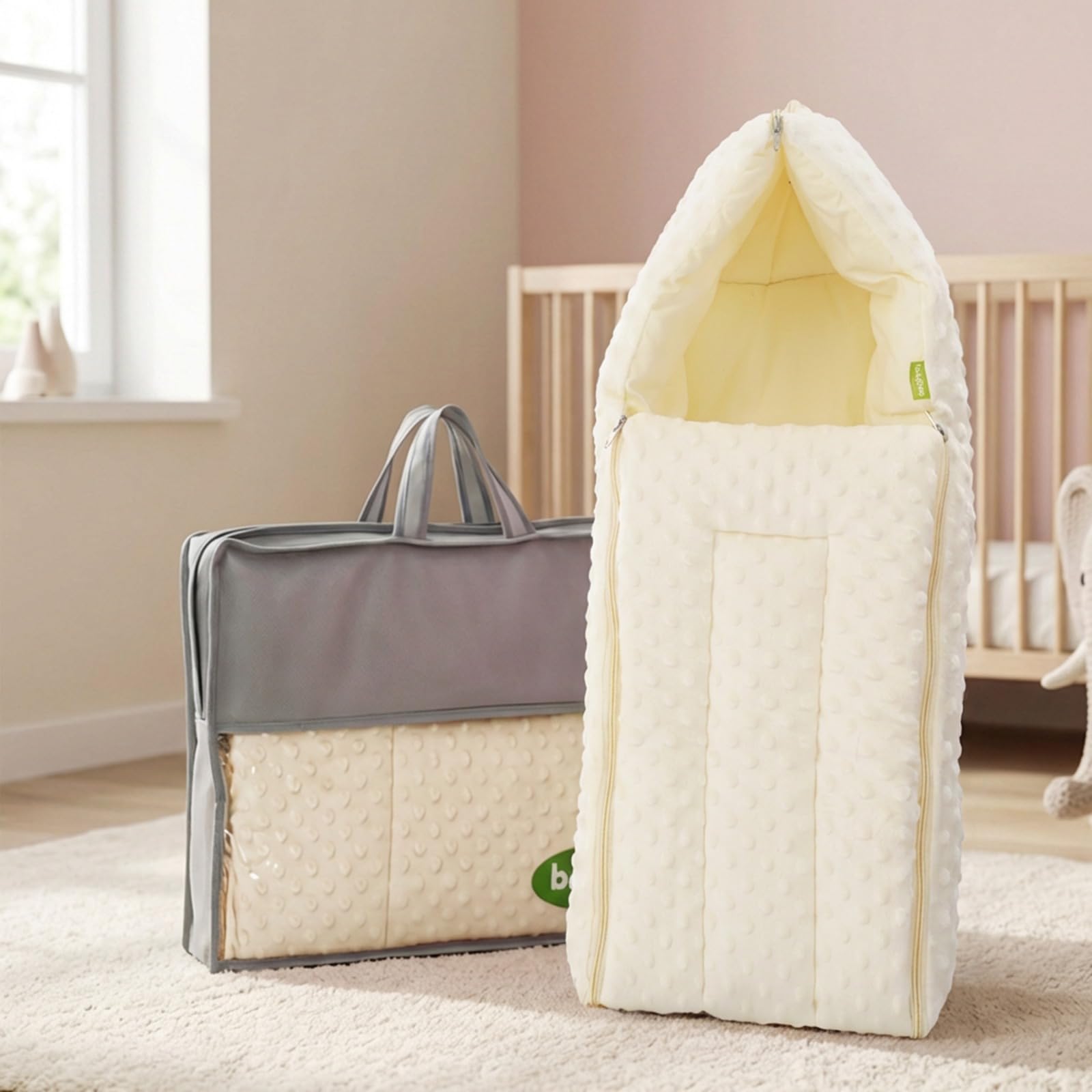 BAYBEE Premium 3 in 1 Baby Sleeping Bag Cum Carry Bed for New Born | Cotton Bedding Set for Infants | Portable & Skin Friendly Bassinet-Nest for Co-Sleeping | Baby Bed for 0 to 6 Months (Yellow)-picture-22