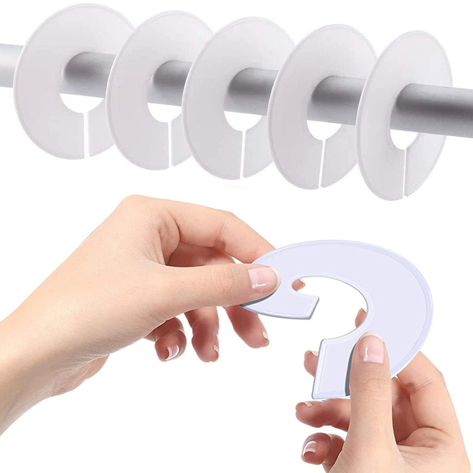 Bymivofun Divisori Taglie Per Abbigliamento - 10 Pezzi Bianchi Per Armadio, Organizza Vestiti Per Adulti E Bambini