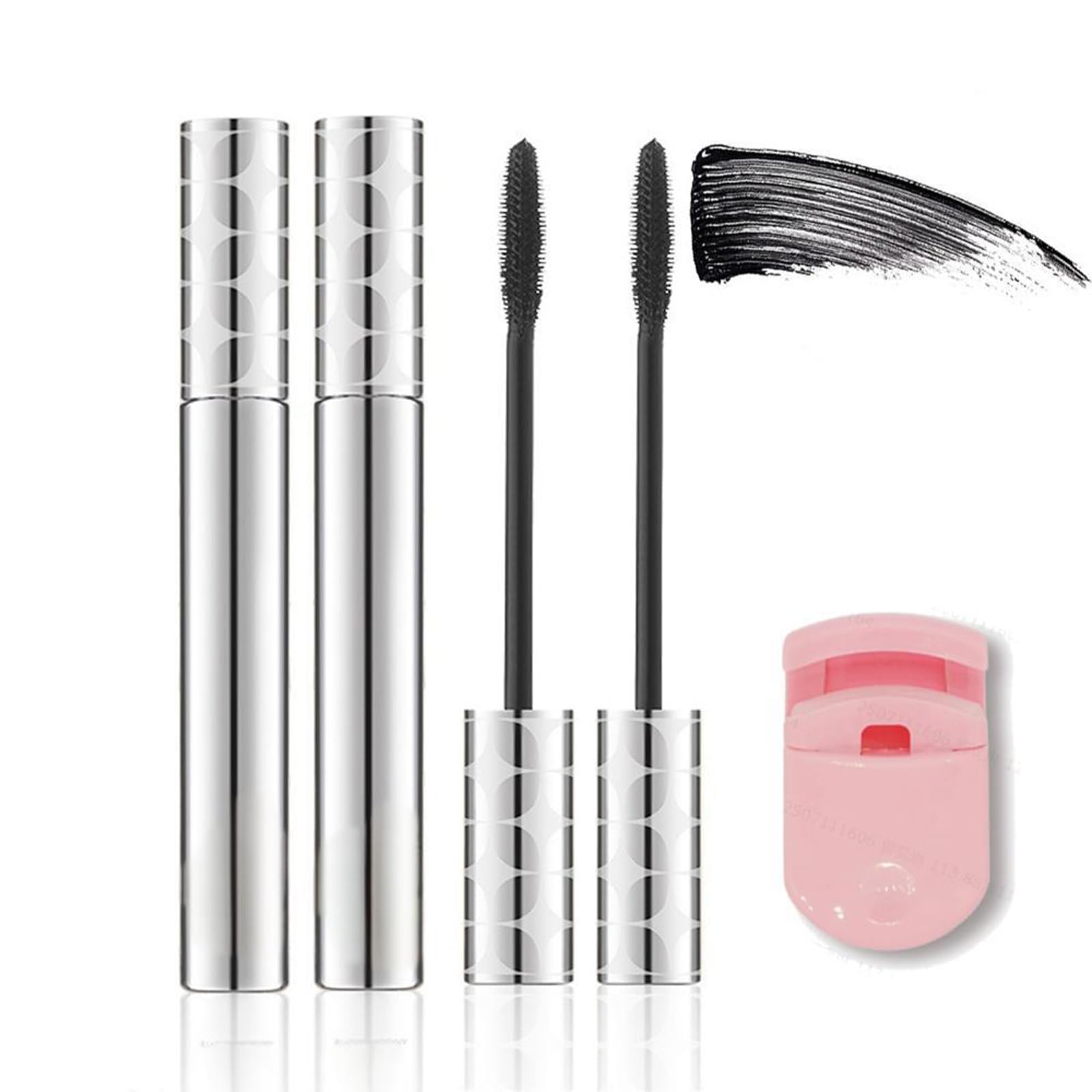 Telescopic Mascara With Curved Precision Brush And Travel Case, Waterproof