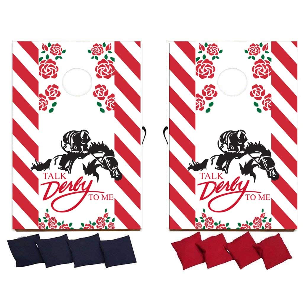 VictoryStore Horse Derby Party Supplies - Talk Derby to Me Cornhole – Bean Bag Toss Tailgate Game Set