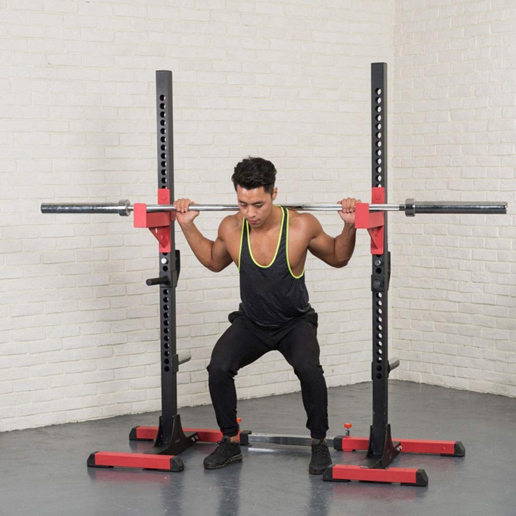 ERoomQ Squat Rack Sports & Fitness Adjustable Barbell Rack Bench Press Rack Bench Press Exercise Machine Multifunctional Adjustable Adjustable Height Weight Racks