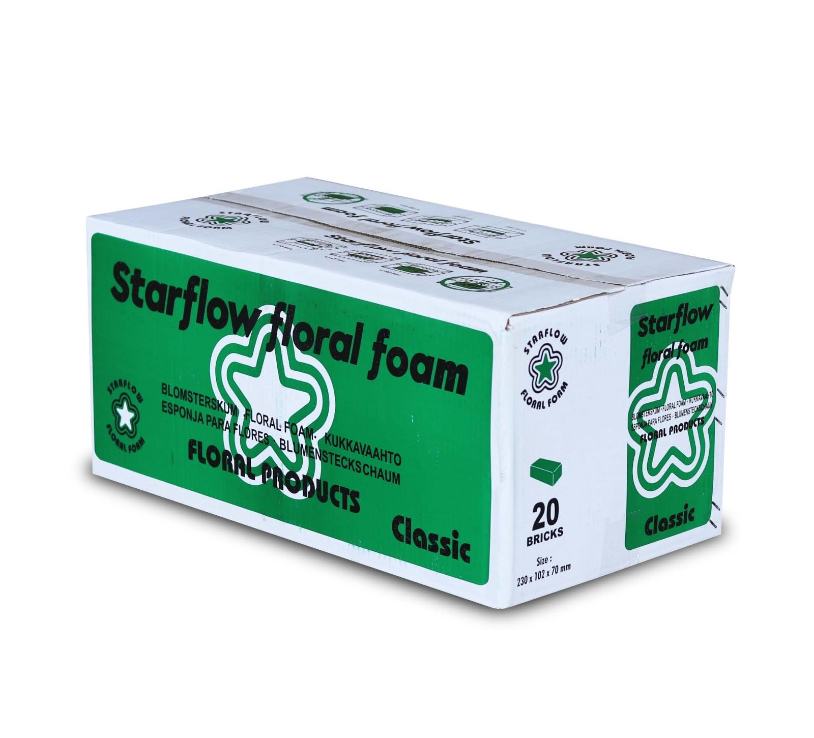 Starflow Floral Foam | Classic Floral Foam, Flower Foam Sponge (Pack of 20 Brick) (2 Boxes)