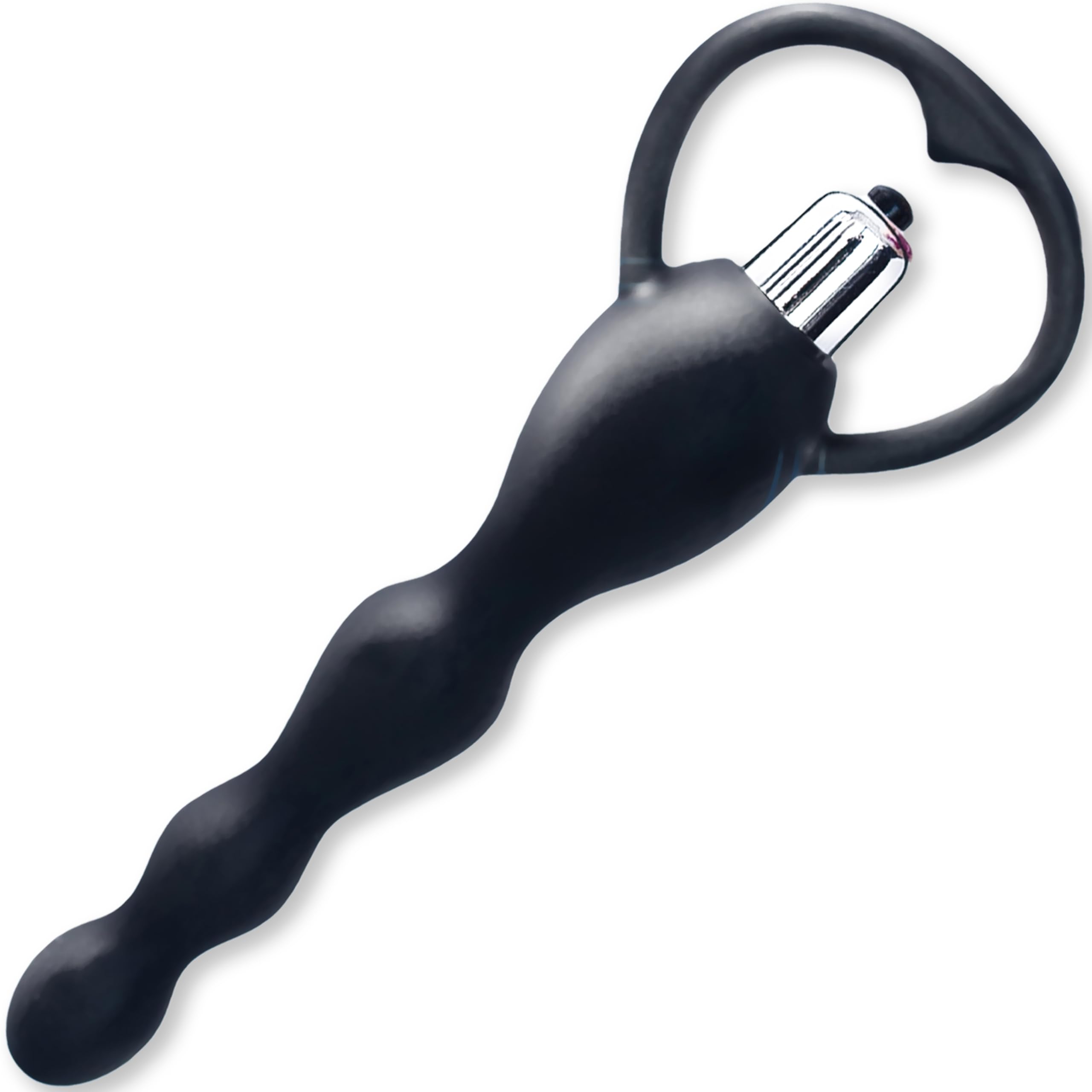 Vibromasseur anal chapelet 19 cm Ø1,8-3,3 cm silicone plug anal vibrant jouet anal prostatique pour homme femme stimulation profonde perles anales jouet sexuel adulte FOPS A44-4M