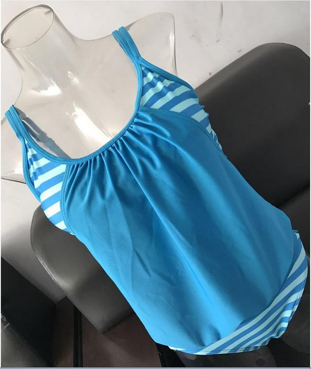 HL Striped Multi-Color Swimsuit Sexy Two-Piece Bikini, Blue, Xxl,blue,xxl