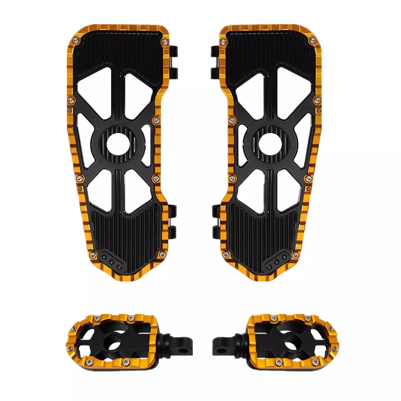 TCT-MOTORPARTS Driver Rider Floorboards Footboards & 10mm Foot Pegs Footpegs Fit For Harley Street Glide Electra Road King Glide 2009-2025