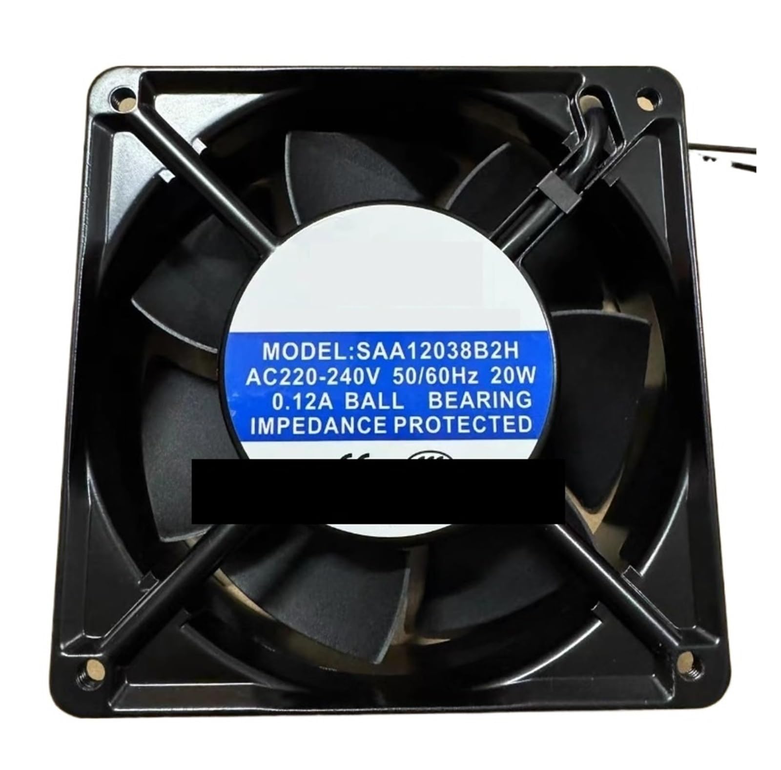 YMUGUEGH SAA12038B2H AC 220-240V 0.12A 120x120x38mm 2-Wire Cooling Fan