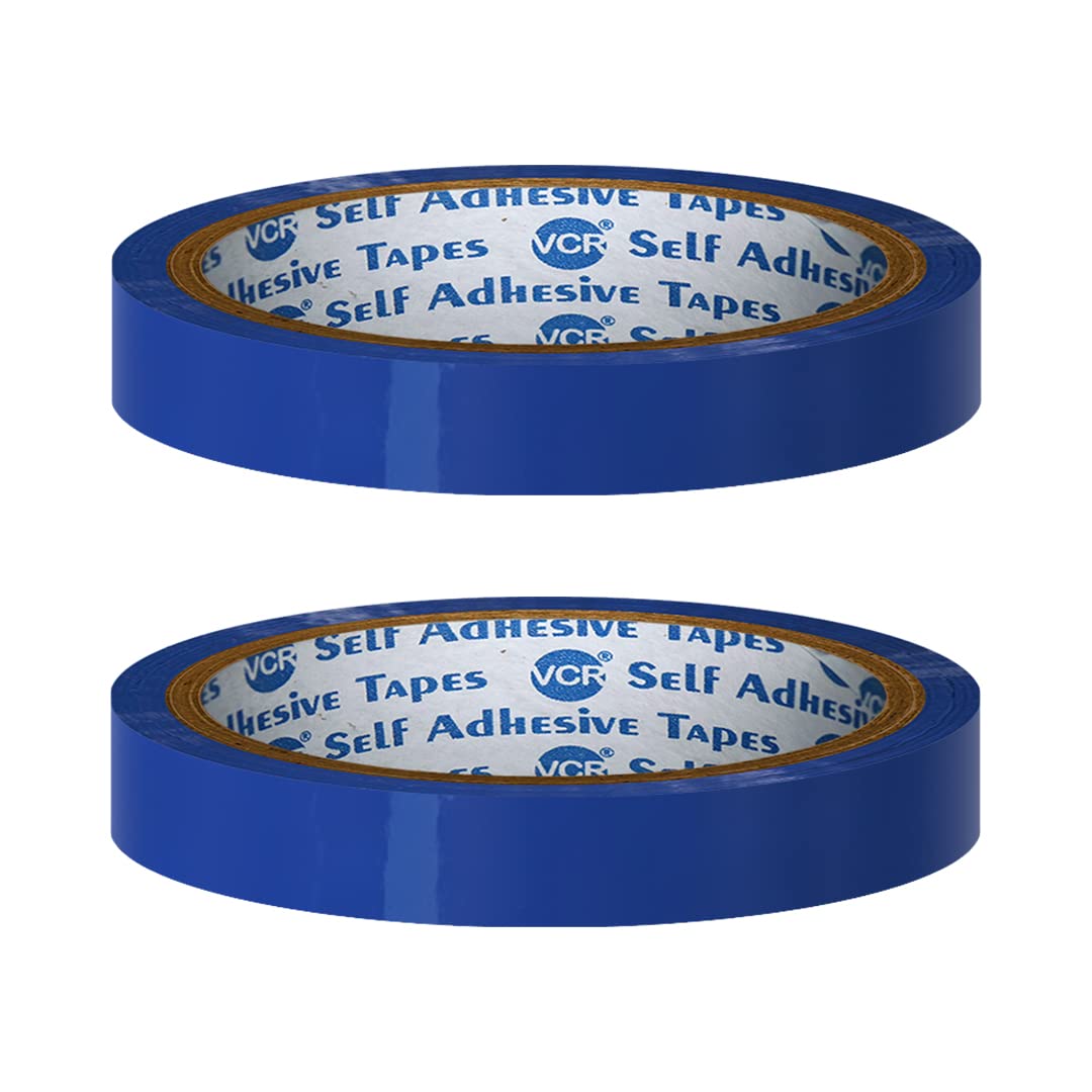 VCR Blue Color Tape - 50 Meters in Length - 12mm / 0.5" Width - 02 Rolls Per Pack - BOPP Self Adhesive Tape for Arts and Craft use, Box Packing, Office and Home use (B07RWX8Q7S) Amazon Price History, Amazon Price Tracker