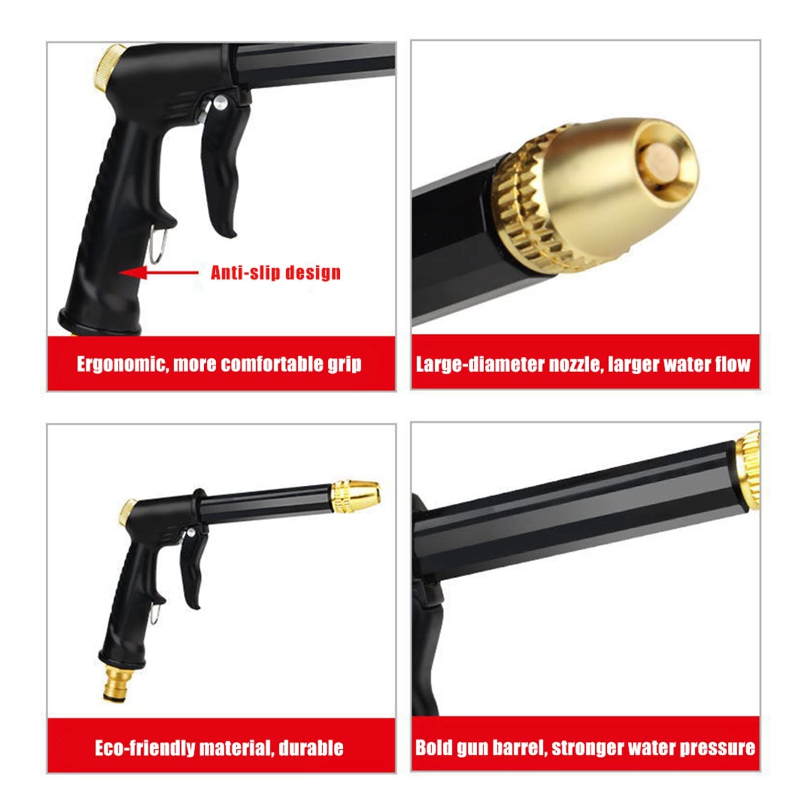 Pistolet z wężem, Pistolet na wodę pod wysokim ciśnieniem mycie podlewanie ogrodu
