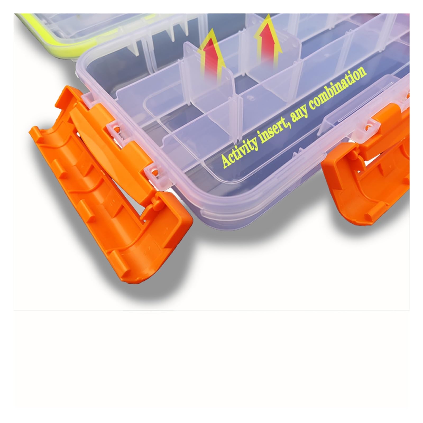 RAHBI Angelgerät-Box, wasserdichte Kunststoff-Köderbox, hochfeste Angelgerät-Zubehör-Aufbewahrungsbox, Hakenbox Leisurely (Color : Black 27 * 17 * 5mm)