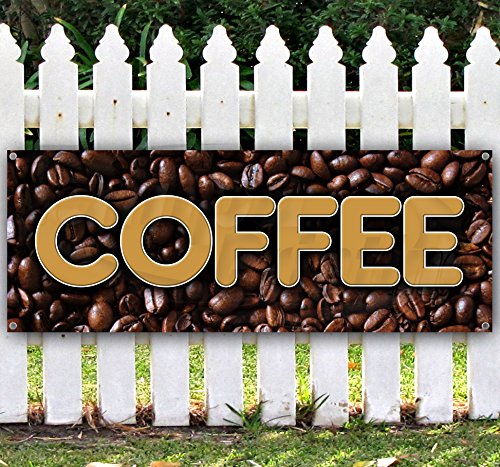 Coffee 13 oz Banner | Non-Fabric | Heavy-Duty Vinyl Single-Sided with Metal Grommets