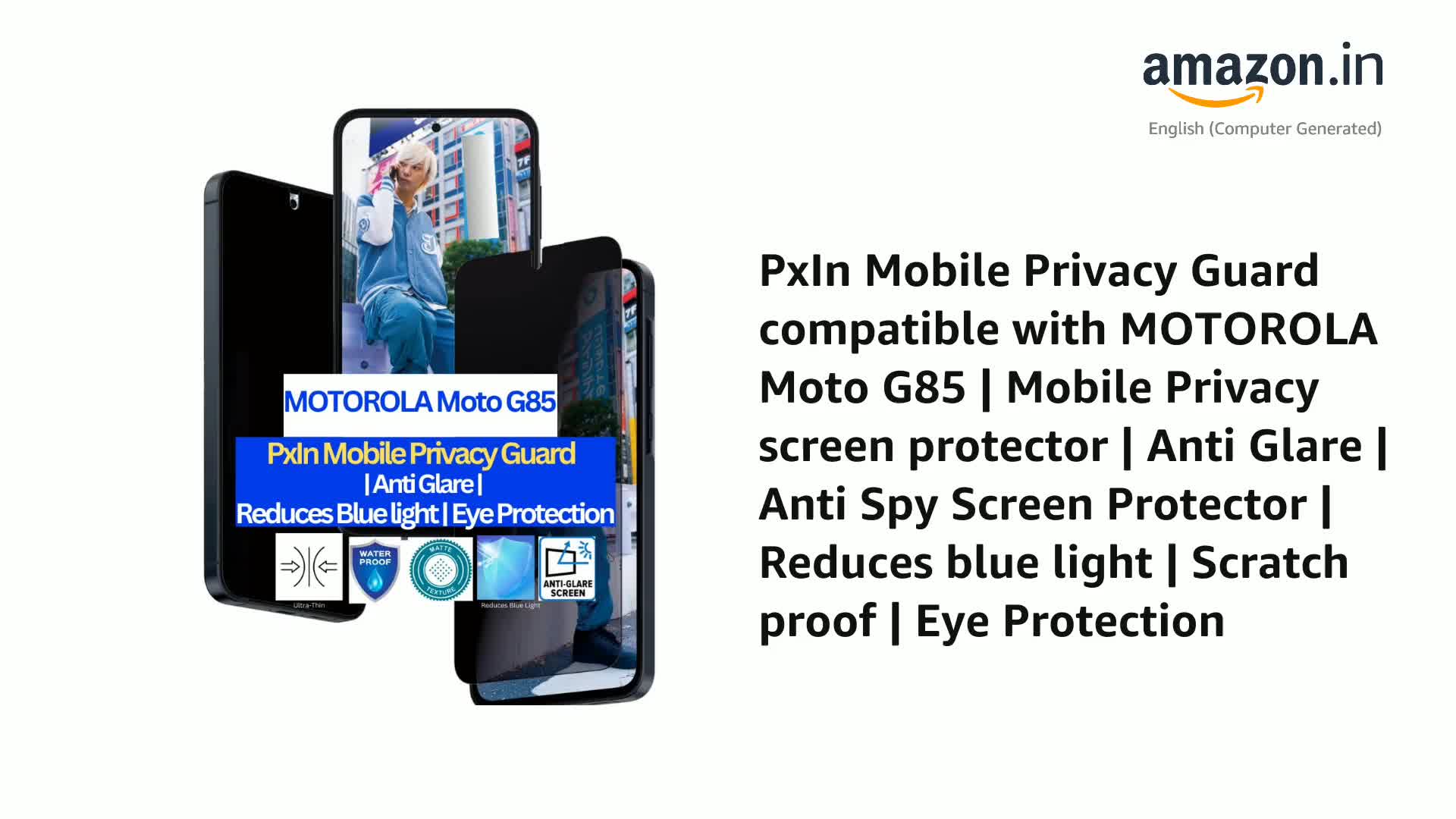 BROTECT  2 Pièces Protection Anti-Espion Pour Motoro Moto G7 Power Anti Spy Privacy Film Ecran De Confidentialite Filtre De Lumiere Bleue 772339988