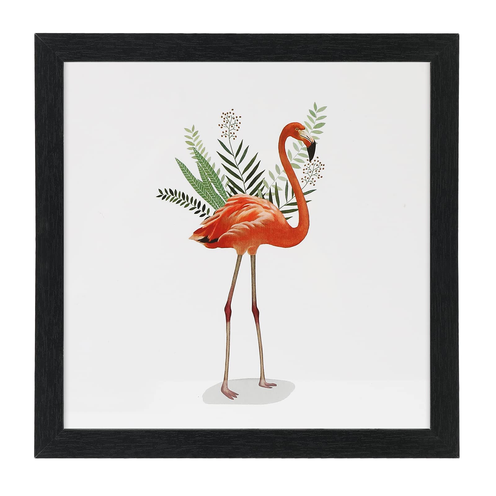 NAOKBOEE 16x16 Picture Frame in Black - Horizontal and Vertical Formats for Wall - Composite Wood with Shatter Resistant Plexiglass