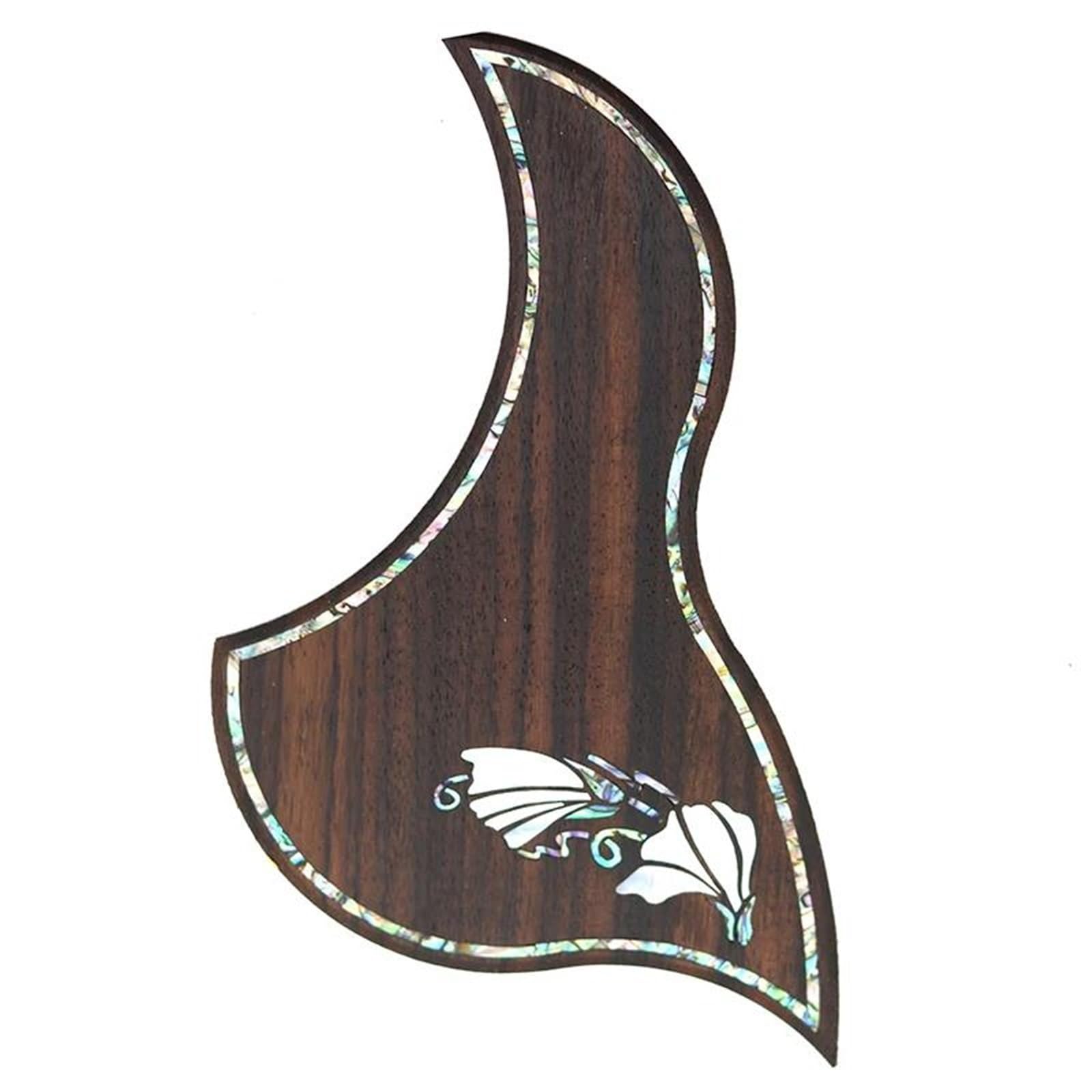 Mały Pickguard Do Gitary Akustycznej Osłona Na Kostkę Do Gitary Akustycznej Z Palisandru Z Powłoką Osłona Na Kostkę Do Gitary Akustycznej Łatwa W Montażu(B)