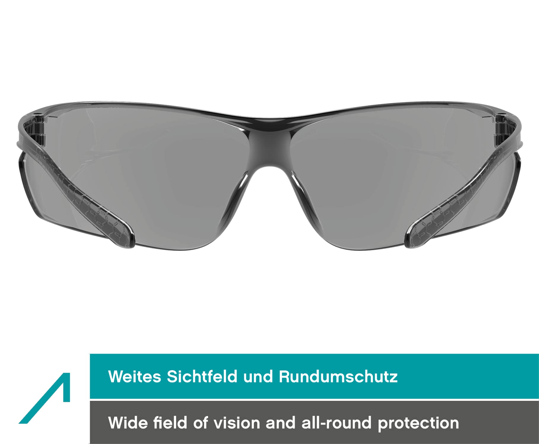 ACE FL-15G Arbeits-Brille im 10er Pack - beschlagfeste Schutzbrille für die Arbeit - Anti-Beschlag - EN 166 - Getönt