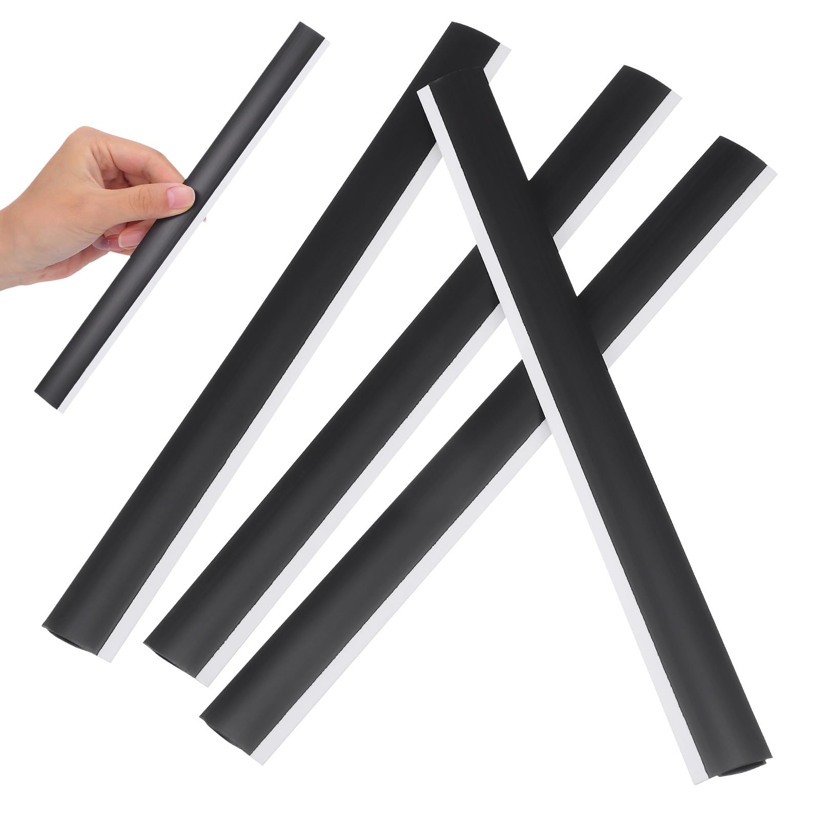Bandes de caoutchouc résistantes et faciles à installer bordure noire de rechange x4