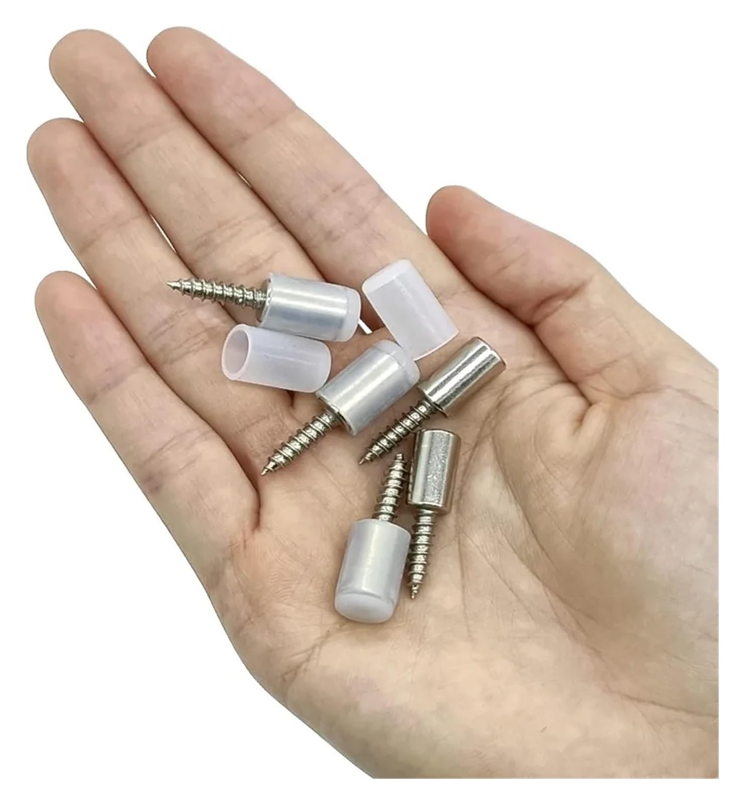 Perforadores de apoyo de estante Tornillo autorroscante en cruz for soporte de armario, cristal, clavo antideslizante for mampara(30Set)