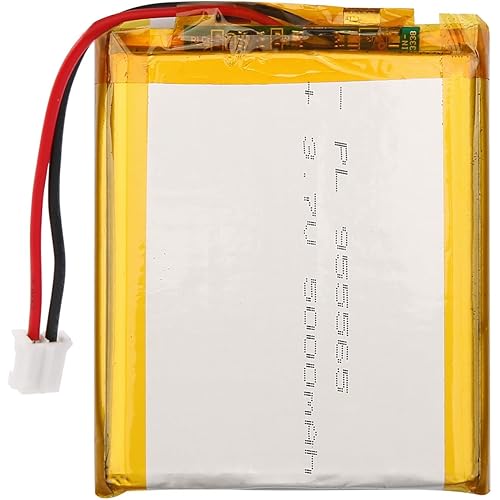 AKZYTUE Lithium Polymer Battery 3.7V 955565 5000mAh Lipo Rechargeable Battery Pack with Wire JST Connector for Speaker and Wireless Device