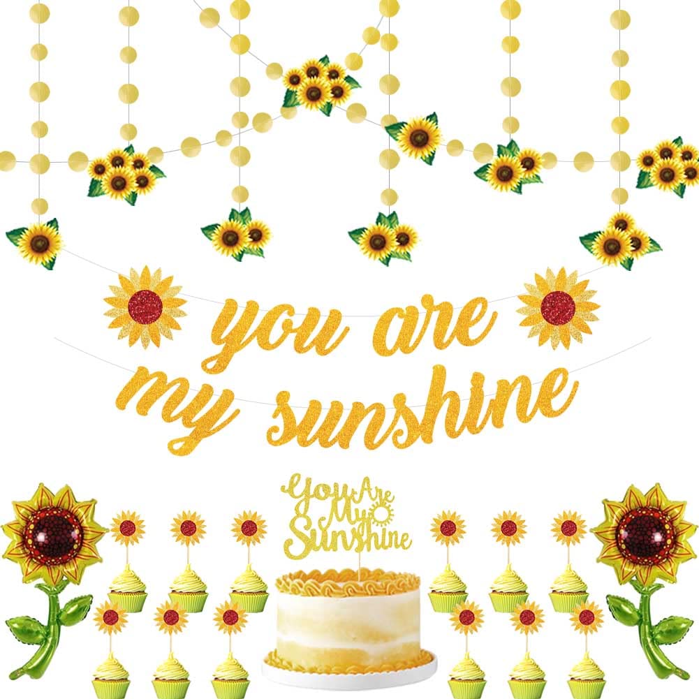 Buy Chilfamy Sunflower Party Decorations, You Are My Sunshine Party