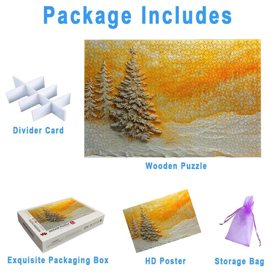 Puzzle 1500 Piezas Navidad para Adultos, Puzzle Paisajes de Madera con Caja Regalo para Adultos, Rompecabezas Desafiante para Toda la Familia, Rompecabezas para Regalo Mujer, Regalo Hombre, -5773