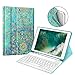 Produktbild Fintie Tastatur Hülle für iPad 9.7 2018 (6. Generation), Soft TPU Rückseite Gehäuse Keyboard Case mit eingebautem Pencil Halter, magnetisch Abnehmbarer QWERTZ Bluetooth Tastatur, Jade