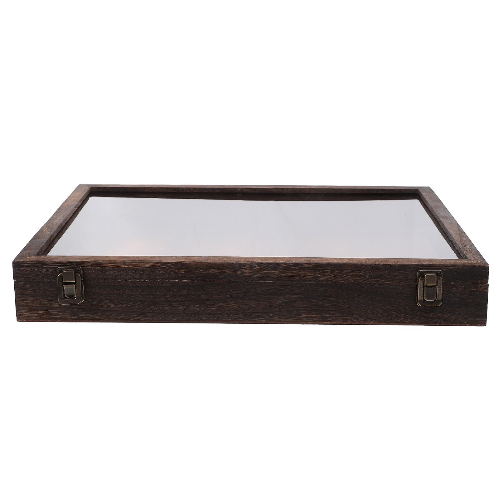 Caja de Exhibición y Gran Capacidad de Madera Tapa Transparente de Especímenes para Protección Soporte Rectangular Elegante para Mostrar y
