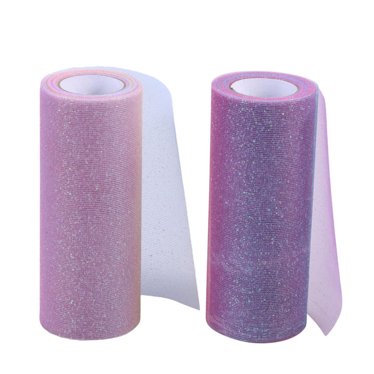 Roll Gradual Toll Wedding Tulle Clothing DIY Yarn Netting Tulle Decoration Tutu Skirt Fabric Tutu Table Fabric Glitter Mesh Fabric Ribbon DIY Tutu Craft Tulle Craft Colorful ULDIGI