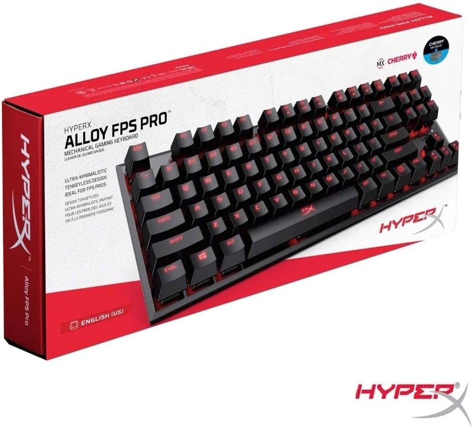 HyperX Alloy FPS RGB - USB 2.0 Mechanical Gaming Keyboard, Controlled Light & Macro Customization, Silver Speed Switches, RGB LED Backlit RGB Full Silver Speed Keyboard