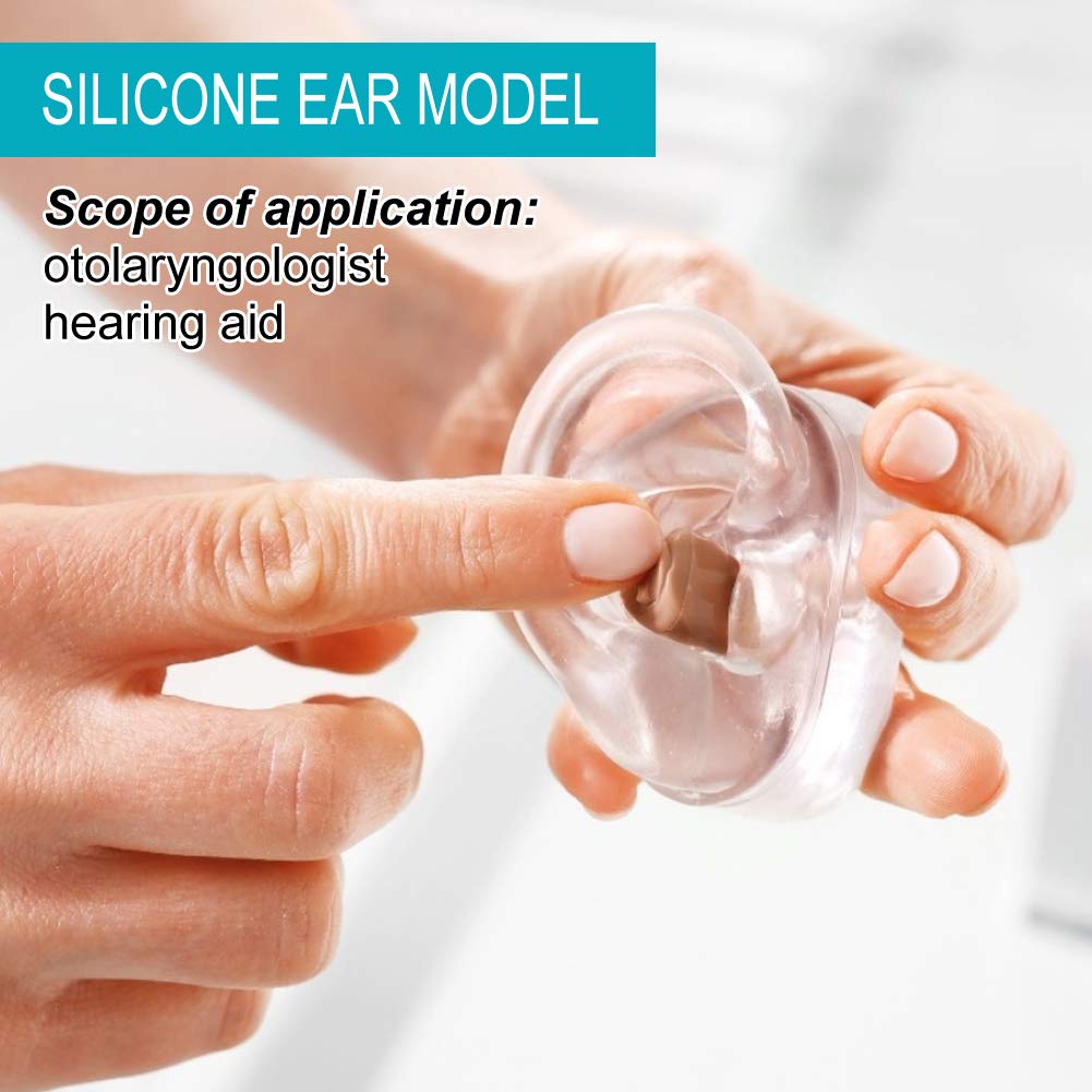 Modello di Orecchio in Silicone Morbido, Modello 3D Flessibile di Naso e Bocca per Praticare la Sutura, Set di Accessori per Display di Simulazione del Modello di Parte del Corpo in Silicone(3