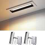 5CCT 7 Inch LED Recessed Mini Linear Light with Junction Box&comma; 63° Polarized Angle&comma; CRI90 Dimmable Recessed Lighting&comma; ETL & FCC Listed&comma; 2700K3000K3500K4000K5000K Selectable&comma; Pack of 2
