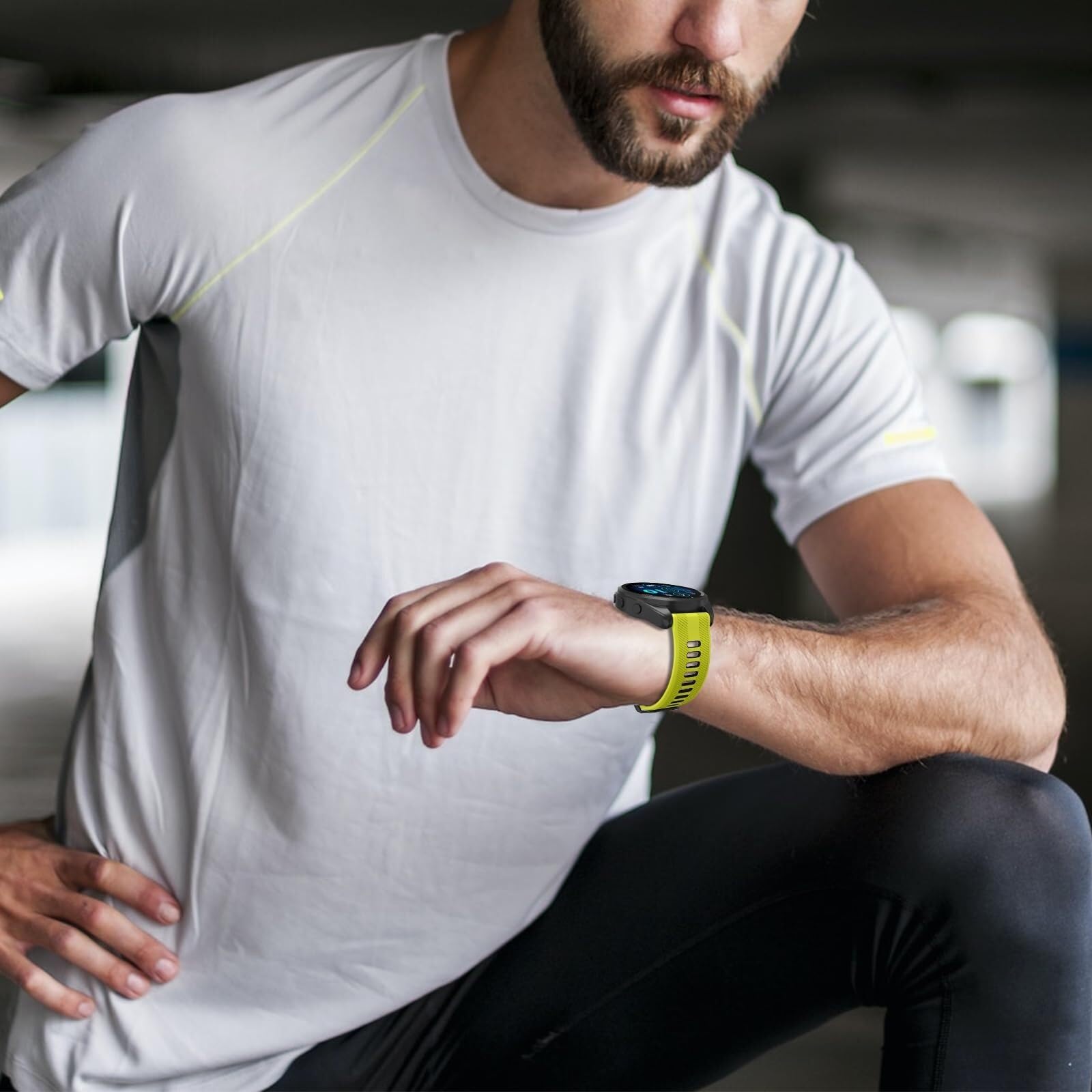Pasek do zegarka Garmin Forerunner 965, Forerunner 955, Forerunner 945, Forerunner 935, miękki silikon, 22 mm, zapasowy pasek do zegarków