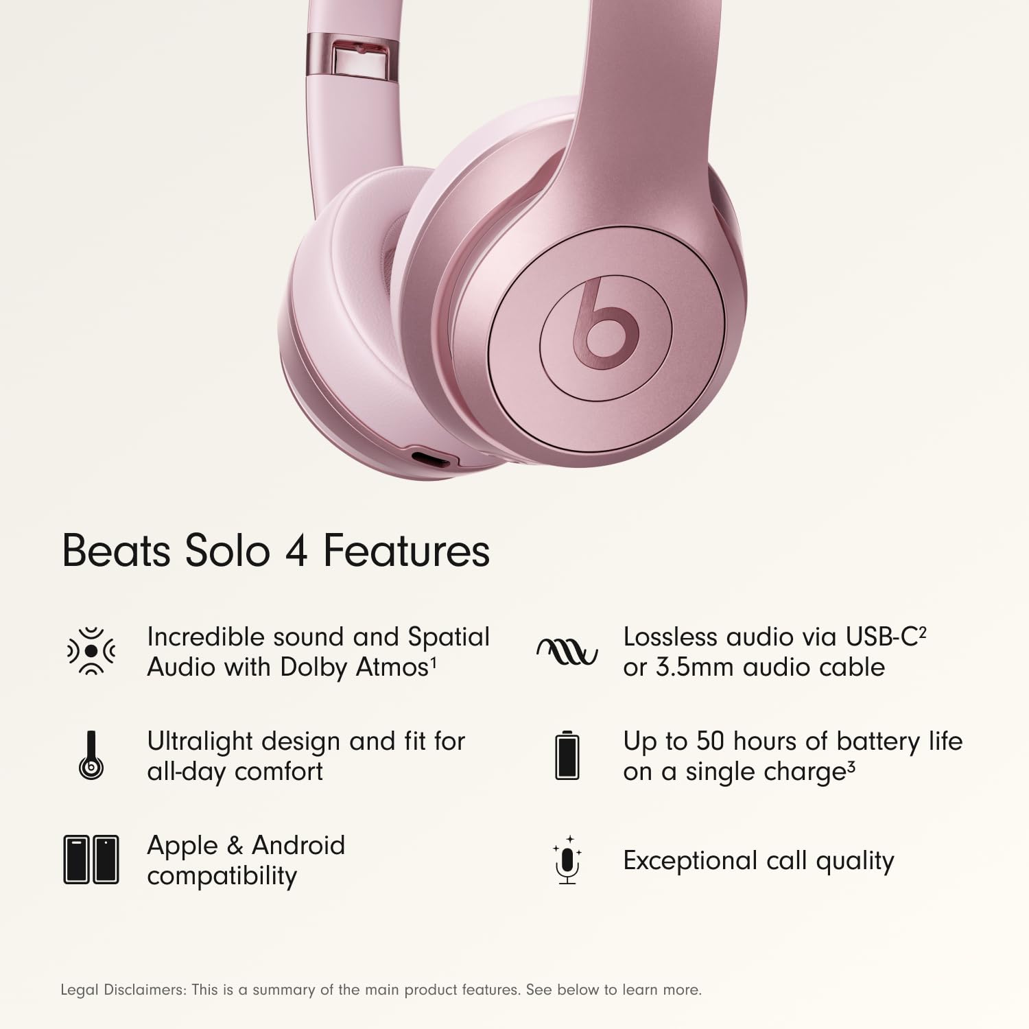 Beats Solo 4 Wireless On-Ear Bluetooth Headphones - Amazon Exclusive - Dettaglio
