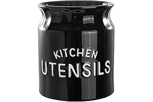 Utensil Holder, Black Kitchen Utensil Holder and Organizer