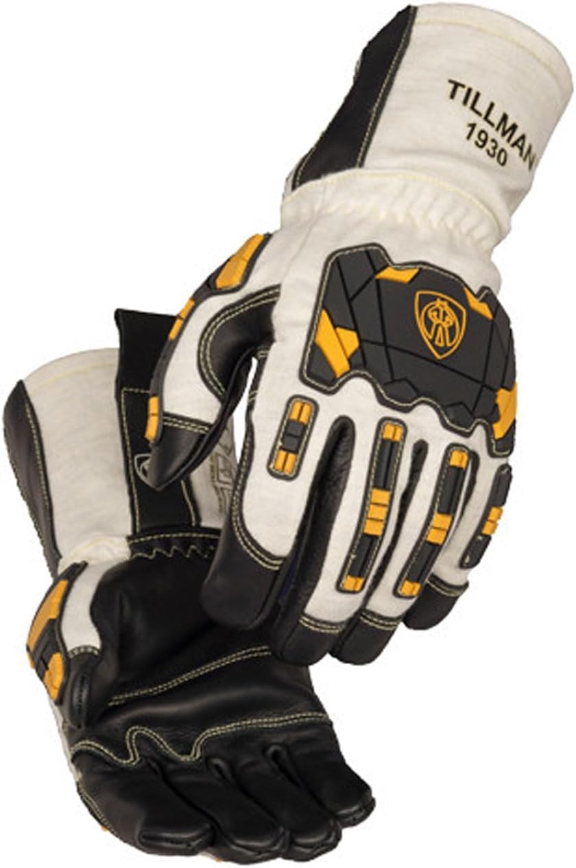 Tillman 1930 Impact A7 Palm and Flame Resistant Cowhide Gloves, Medium