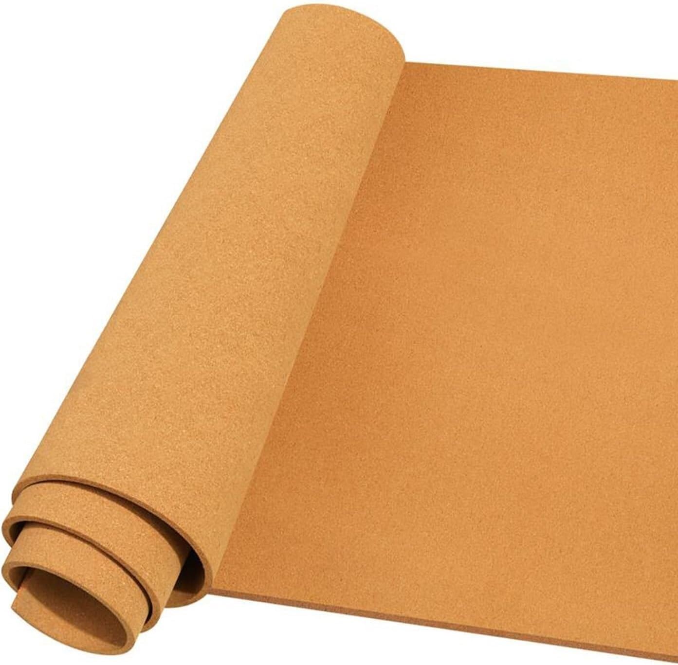 Rotolo di carta di sughero naturale per bricolage, grande bacheca di sughero senza cornice con rivestimento multiuso per mensole, decorazioni da parete, rotolo di fogli di sughero (8 mm, 1,2