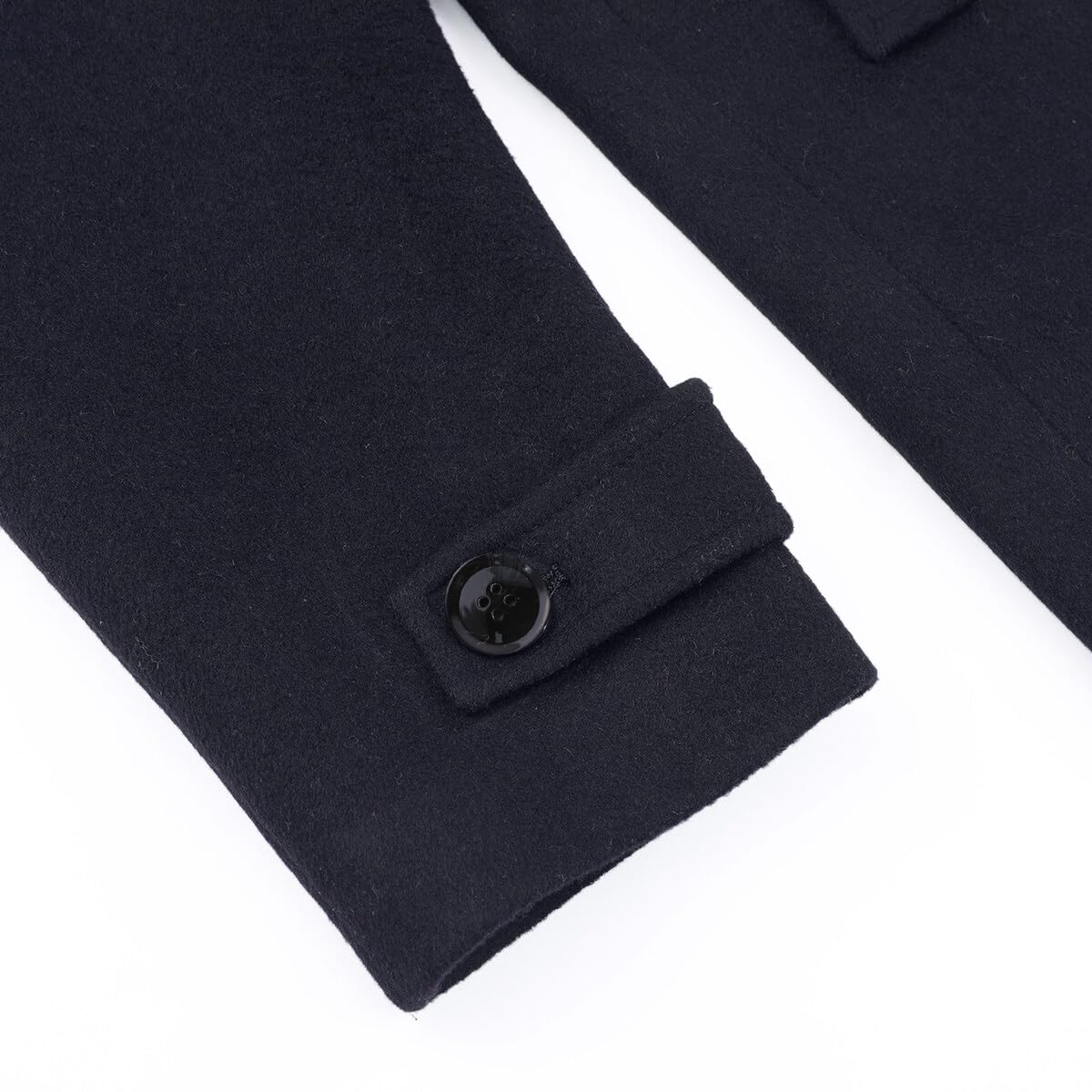 Allthemen Abrigo de lana hombre abrigo midi de invierno con doble botonadura chaqueta de invierno abrigo cálido de longitud media para negocios