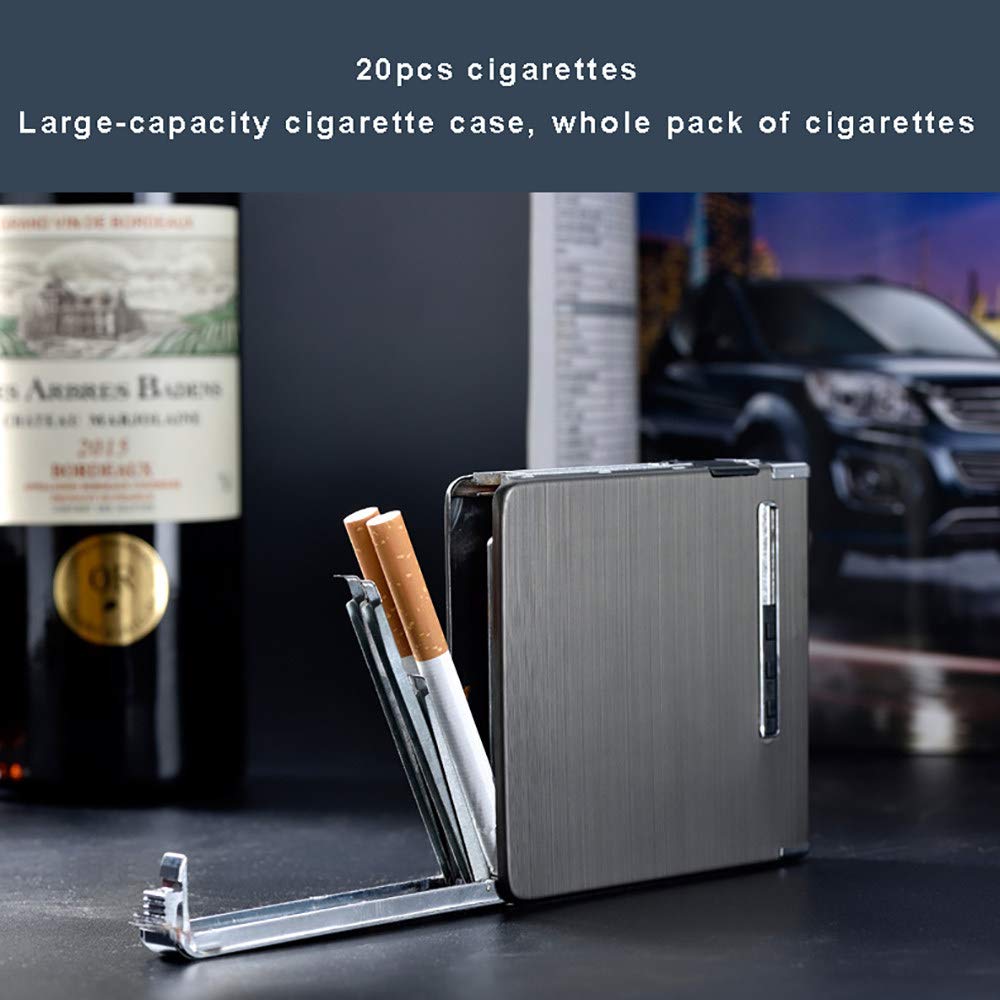 2 in 1 cigarette 2 In 1 Cigarette Case with Lighter, Portable USB Automatic Cigarette Box  Flameless Windproof Electronic Lighter, Double-sided Cigarette Extraction,  Holds 20 Sticks Cigarette, 2 Pack,A : Amazon.ae: Health