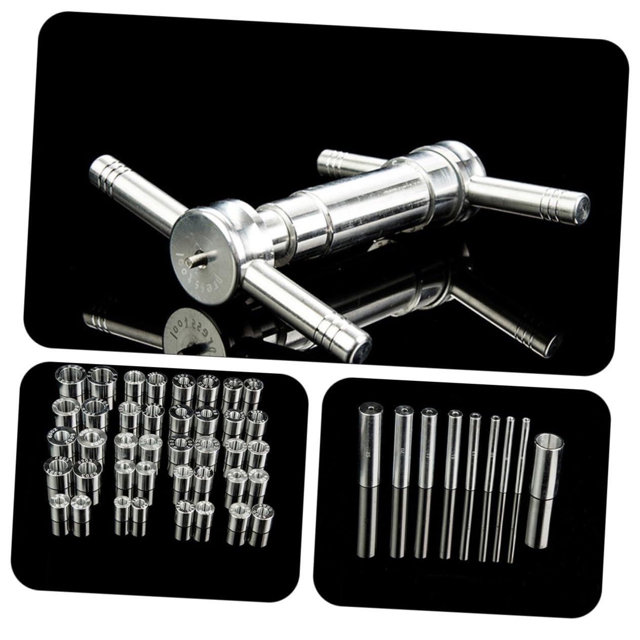 SUPVOX Kit de Instalación de Cojinetes de Bicicleta Negro 1 Juego | Aleación de Aluminio Cnc, Mango Antideslizante, para Buje y Rueda, Mantenimiento Doméstico