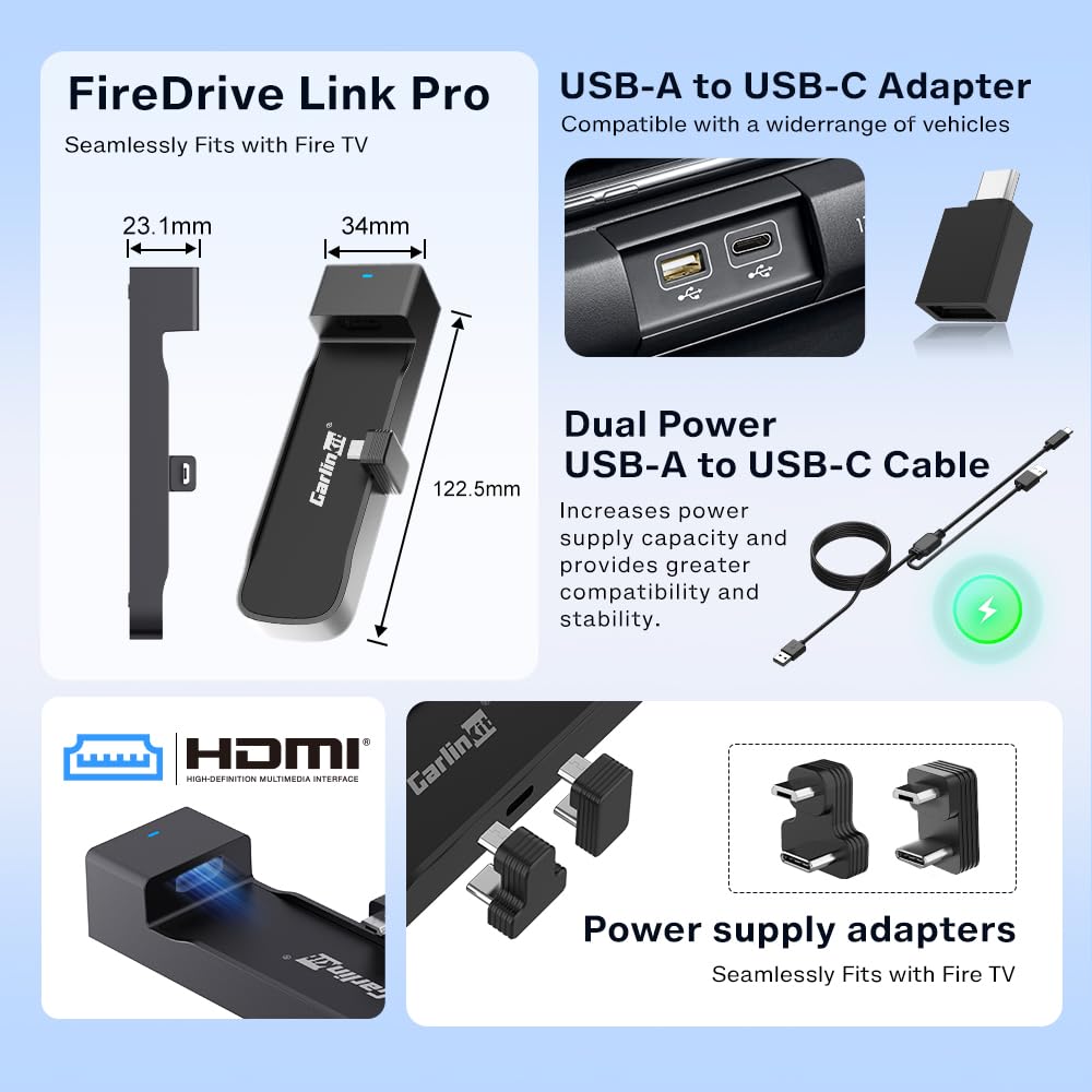 Carlinkit Conversor de TV FireDrive Link Pro HDMI para Fire TV