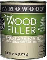FAMOWOOD Original Maple Wood Filler Quart (45oz) - Pro-Grade Solvent-Based, Stainable, Sandable for Flawless Repairs