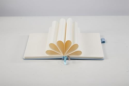 Miniatura 3 de Beinushor Cuaderno punteado A5, diario de tapa dura con papel grueso de 3.53 ozm, 192 páginas, bolsillo interior, bandas elásticas, cubierta de piel