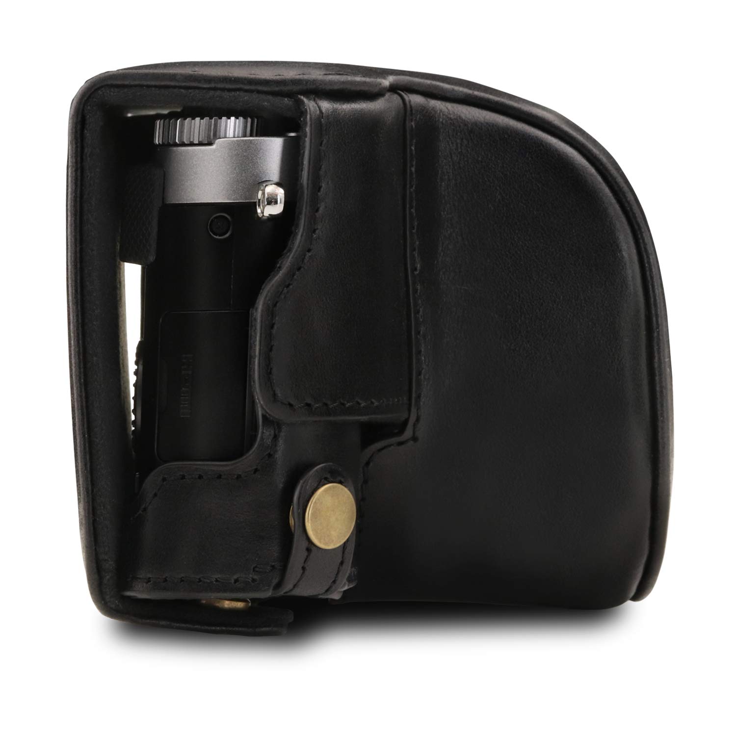 MegaGear Ever Ready - Funda de Piel para cámara de Fotos Compatible con Leica D-Lux 7, D-Lux 8