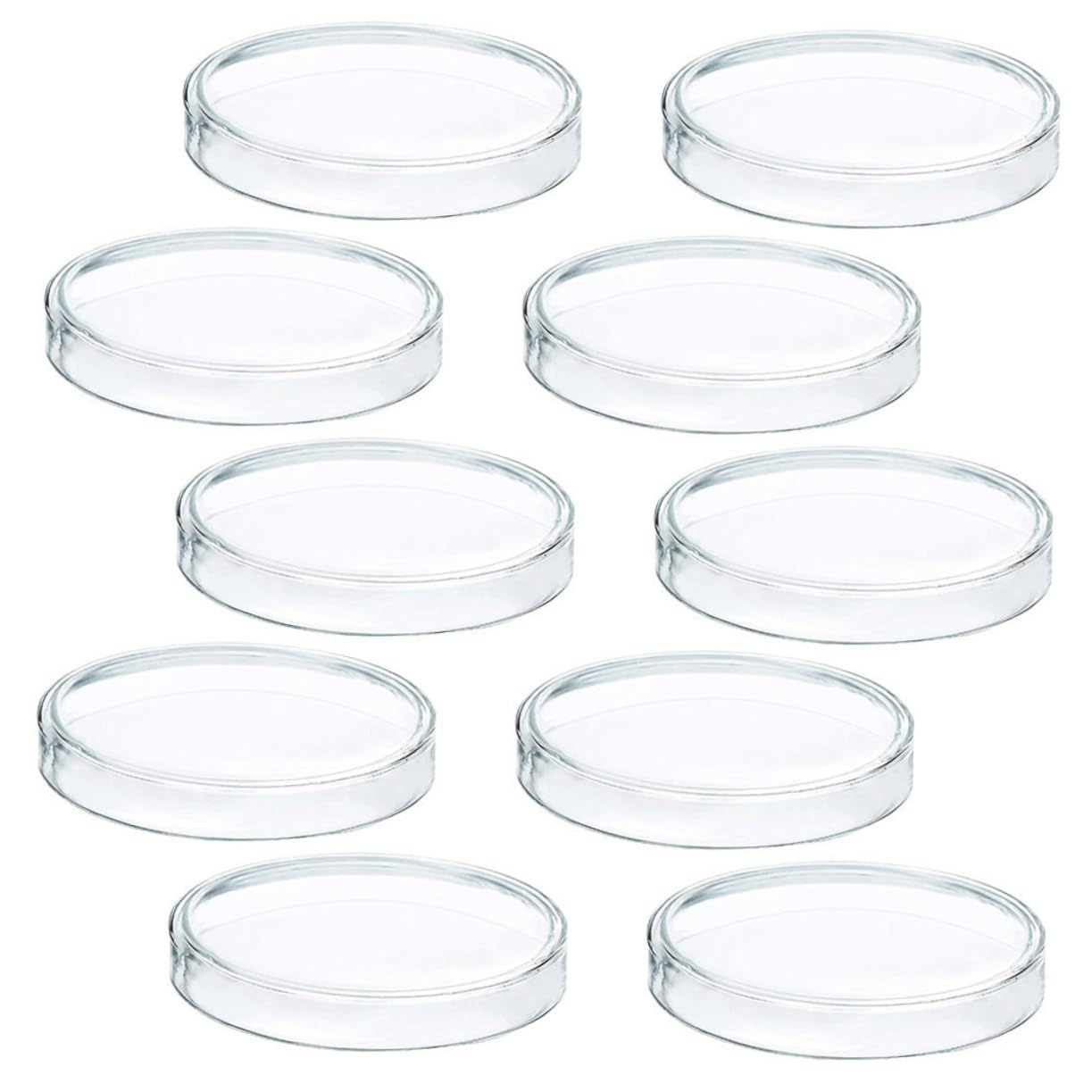 50piezas Placas De Petri De Transparente Análisis De Cultivos y Experimentos Científicos