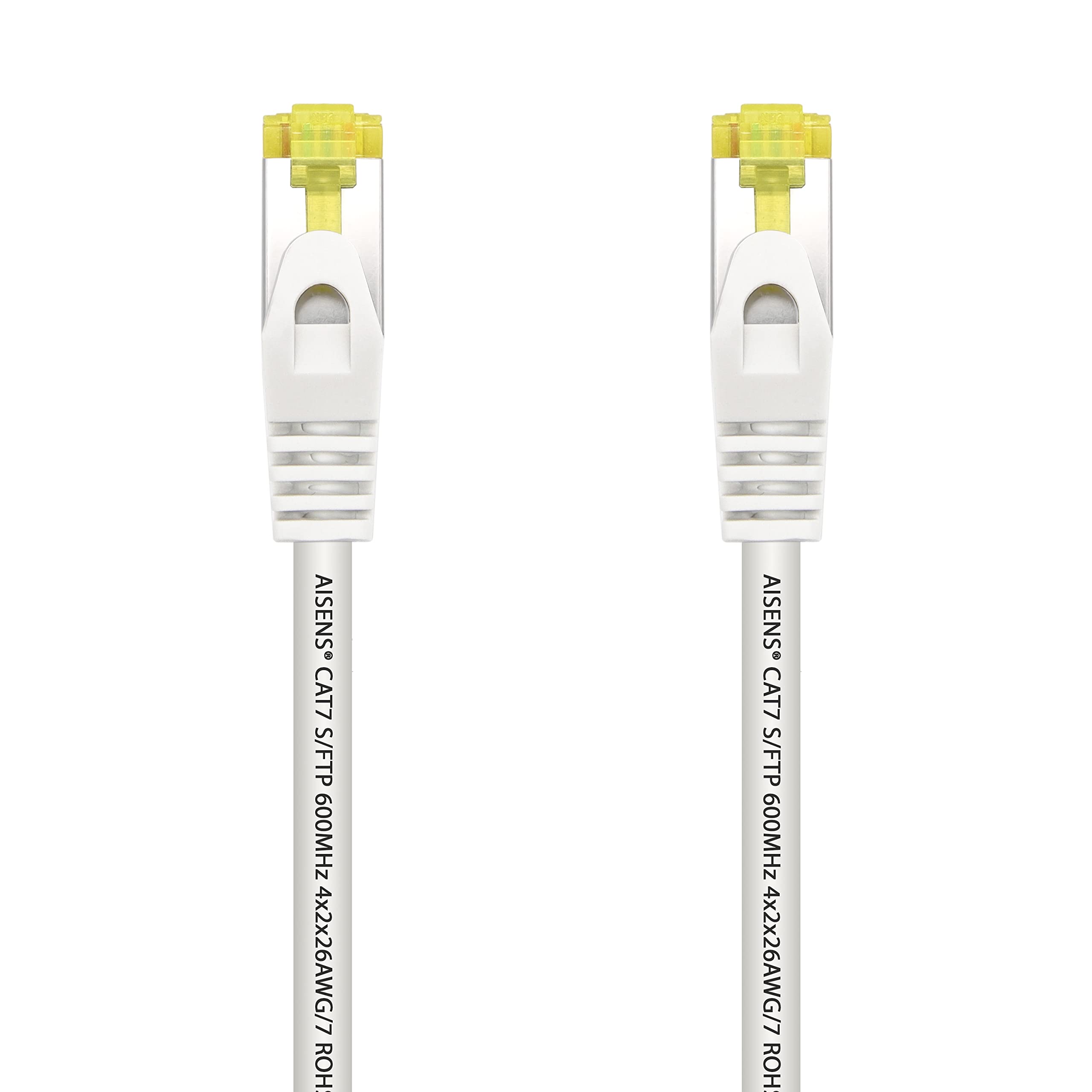AISENS Network Cable RJ45 LSZH Cat.7 600 MHz S/FTP PIMF AWG26 White 1 m