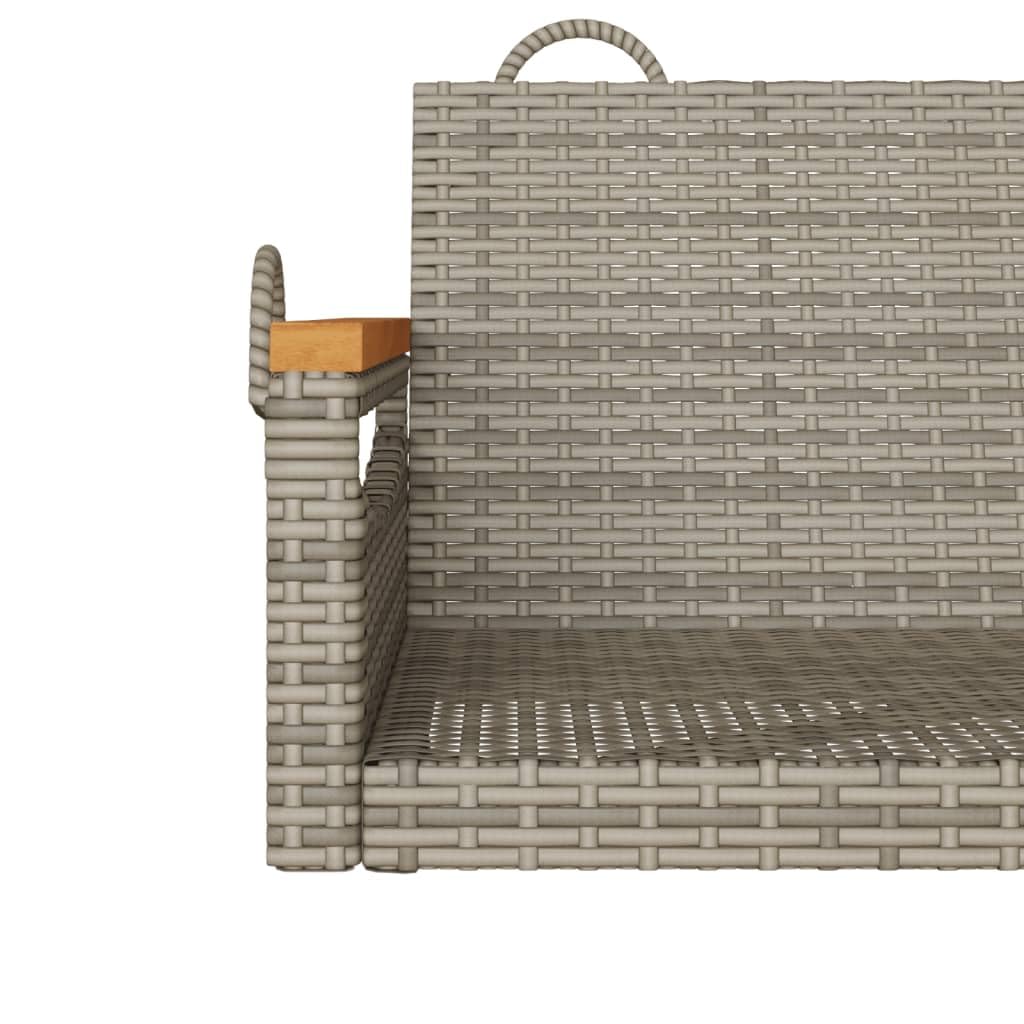 Poltrona sospesa da giardino, 63 x 62 x 40 cm, in polyrattan, con anelli di fissaggio, portata fino a 110 kg, telaio in acciaio verniciato a polvere, rattan sintetico