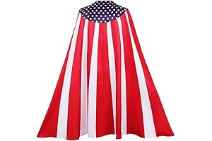 Adult American Flag Cape Cloak Superhero Costume for Halloween