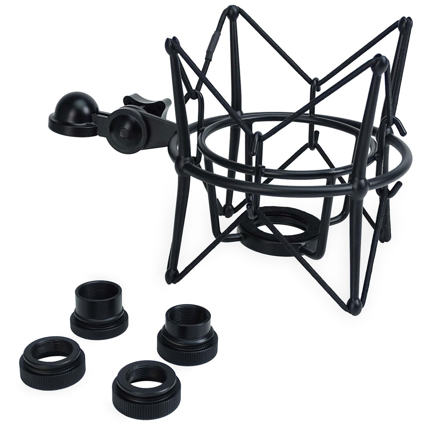 keepdrum MS090B Multispinne Mikrofon-Spinne Halterung für verschiedene Mikrofone Schwarz