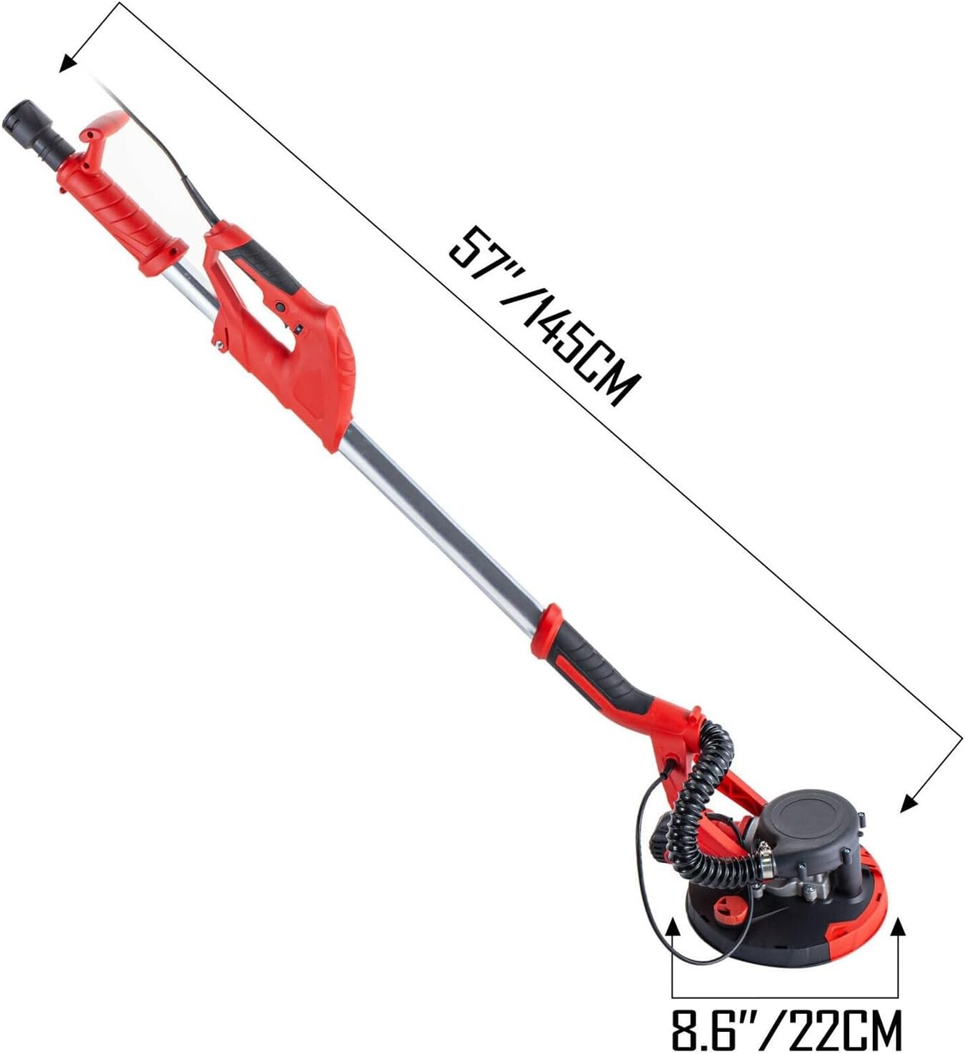 Wall Sander, Electric Drywall Sander Extendable Sander With Vacuum Bag 750W Wall Disc Sander